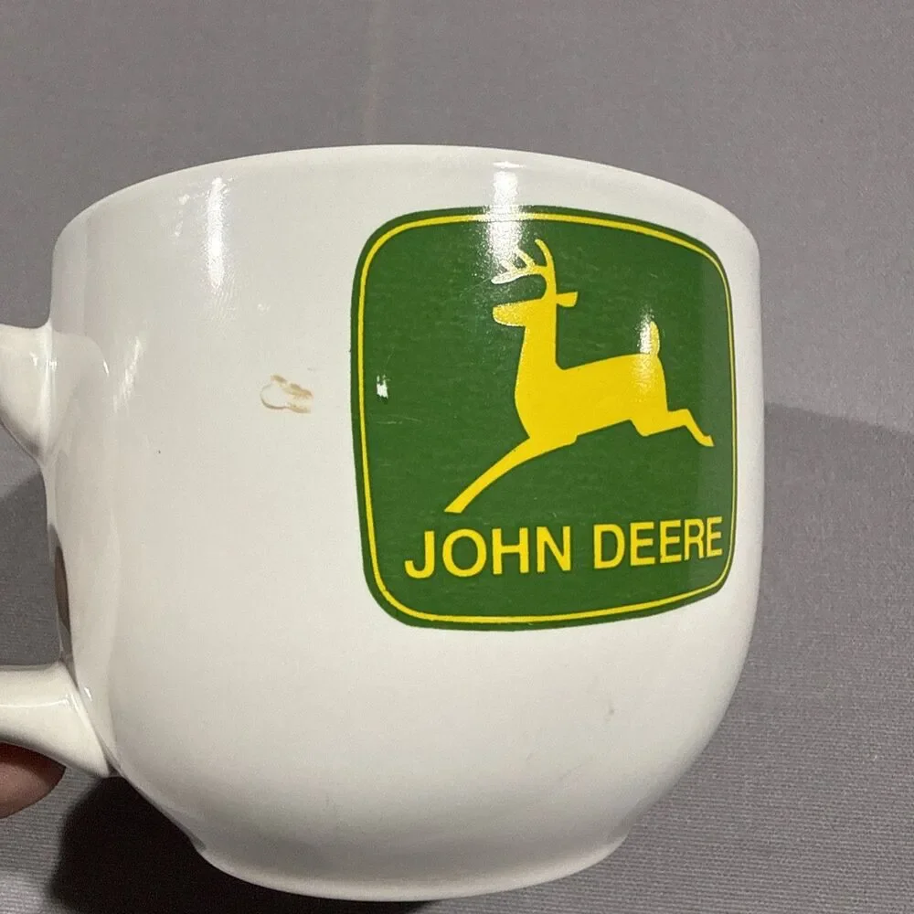 John Deere 28oz Coffee Mug Soup Bowl RARE MISPRINT LOGO Made By Gibson